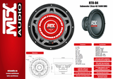 MTX Audio RoadThunder 150W 8" Subwoofer - RT8-04