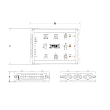 MTX ThunderLink Hi-Low 4 Channel Speaker Level to RCA Converter - TL-4.5L