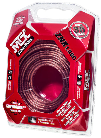MTX StreetWires ZNX1.5SC 10M ZeroNoise SuperCable CCAW Speaker Cable
