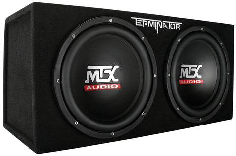 MTX Audio Terminator Dual 12" 400W Sealed Subwoofer Enclosure - TNE212D