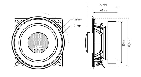 Haut-parleurs MTX TX240C Coaxial - Norauto